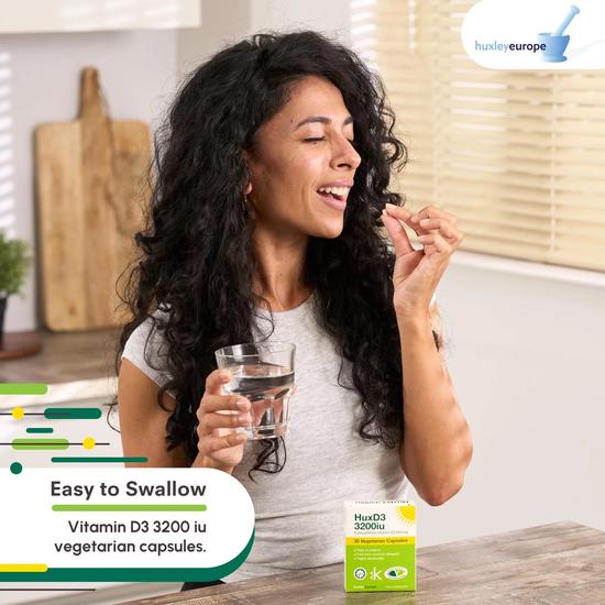 love puff vitamins Huxley Europe HuxD3 Vitamin D3 3200iu Capsules For Immune Healthy Bones, Teeth & Muscles 30 Capsules