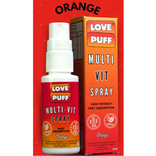 LovePuff Adults Orange Multi-Vitamin Spray