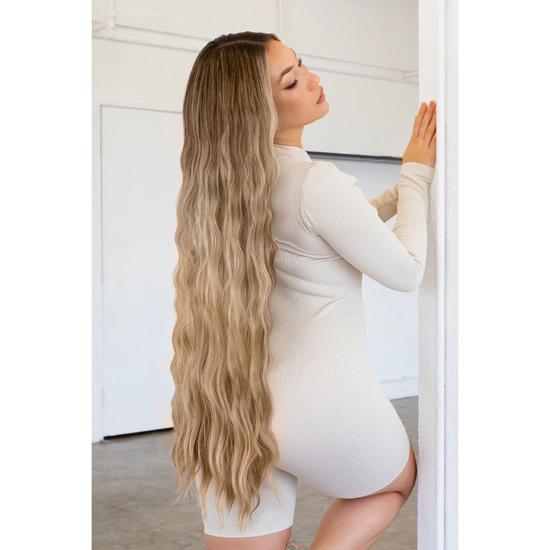 LullaBellz Extra AF 34'' 5 Piece Natural Wavy BROWNS Dark Brown & Caramel