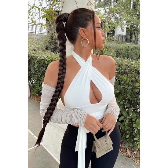 LullaBellz Extra Af 34\" Braid Silver Grey