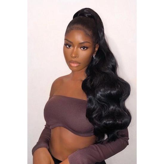 LullaBellz Grande 26" Hollywood Wave Wraparound Pony Harvest Blonde