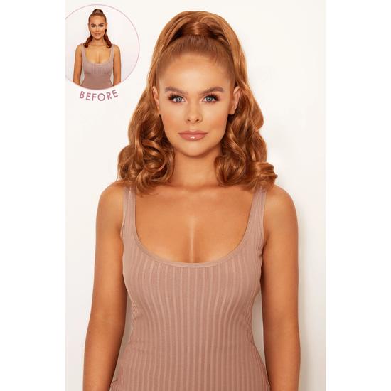 LullaBellz Mini Grande 18" 90s Curl Wraparound Pony Pure Blonde