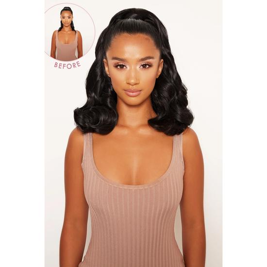 LullaBellz Mini Grande 18" 90s Curl Wraparound Pony Pure Blonde