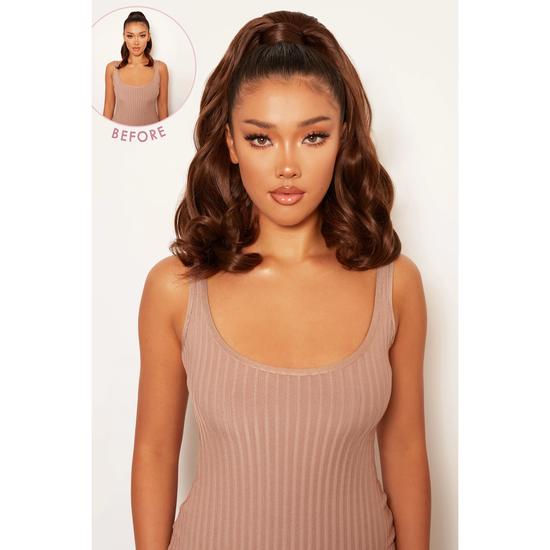 LullaBellz Mini Grande 18" 90s Curl Wraparound Pony BROWNS | BLONDETTE