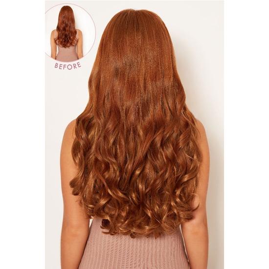 LullaBellz Super Thick 22" 5 Piece Curly Clip In Hair Extensions Blondette Browns