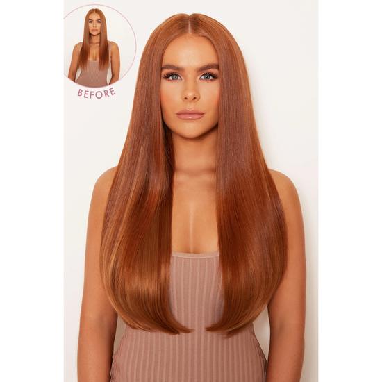 LullaBellz Super Thick 22" 5 Piece Straight Clip In Hair Extensions Chestnut Browns