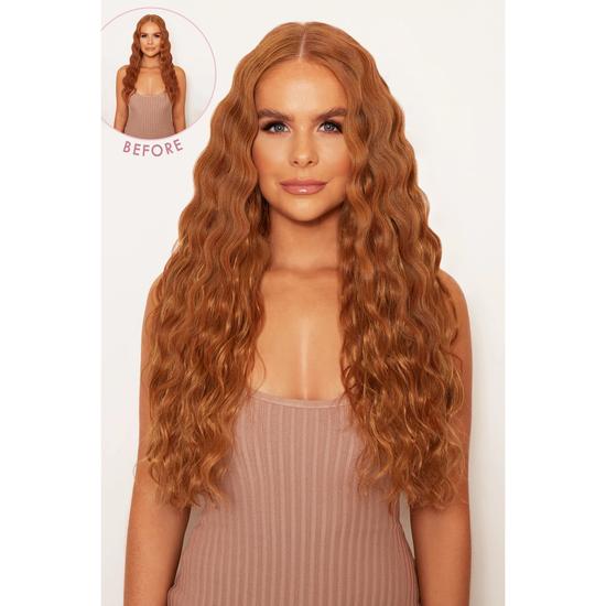 LullaBellz Super Thick 22" Crimped Wavy Clip In Hair Extensions 5 Piece