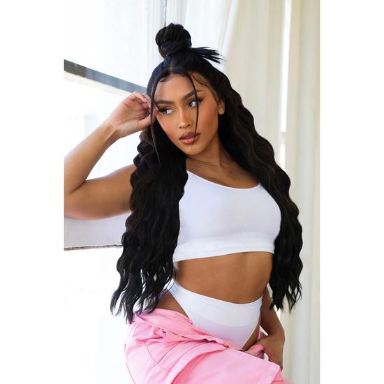 LullaBellz Super Thick 26" 5 Piece Waist Length Wave Clip In Hair Extensions Chestnut Browns