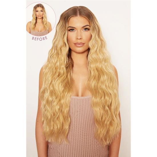 LullaBellz Super Thick 26" Waist Length Wave Clip In Hair Extensions 5 Piece