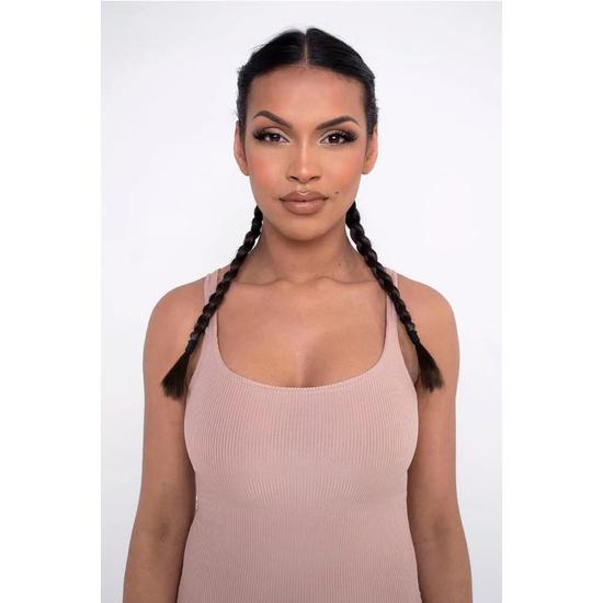LullaBellz The Cleo Jet Black Straight Fringe Front Wig