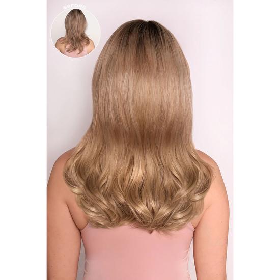 LullaBellz Thick 14" 1 Piece Blow Dry Wavy Clip-in Hair Extensions Blondette