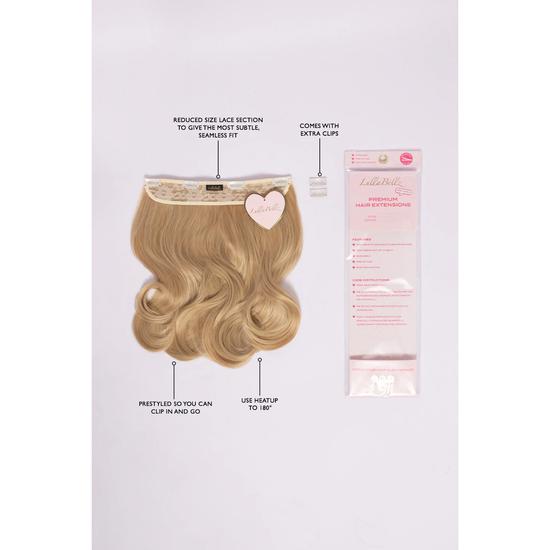 LullaBellz Thick 14" 1 Piece Blow Dry Wavy Clip-in Hair Extensions Blondette
