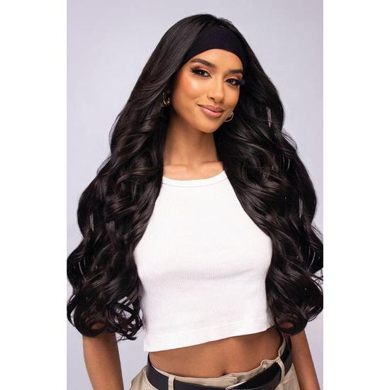 LullaBellz Thick 20" 1 Piece Curly Clip In Hair Extensions Caramel Blonde