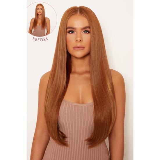 LullaBellz Thick 24" Straight Clip In Hair Extensions REDS 1 Piece