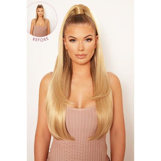 LullaBellz Ultimate Half Up Half Down 22'' Straight Extension & Pony Set BLONDES | SILVER GREY