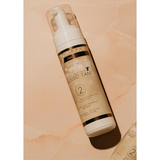 Lusso Tan Tinted Self Tanning Mousse Dark