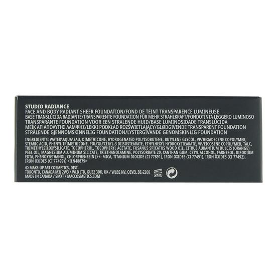 MAC Studio Radiance Foundation Face & Body Radiant Sheer C3 50ml
