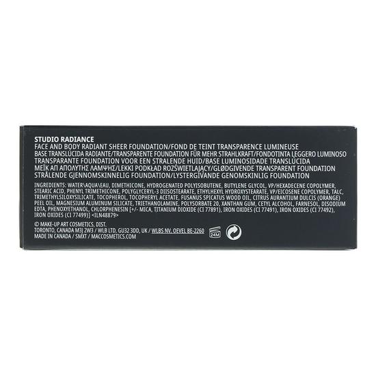 MAC Studio Radiance Foundation Face & Body Radiant Sheer N4 50ml