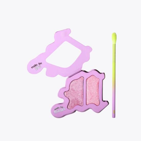 Made By Mitchell Blursh Press'd Duo Highlighter Palette & Brush Cuban On The Wrist