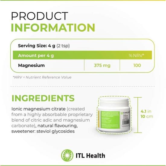 Mag365 Ionic Magnesium Citrate Exotic Lemon Powder 150g