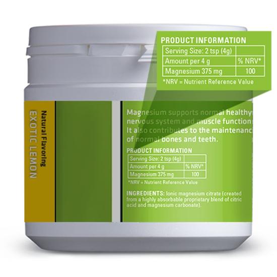 Mag365 Ionic Magnesium Citrate Exotic Lemon Powder 150g