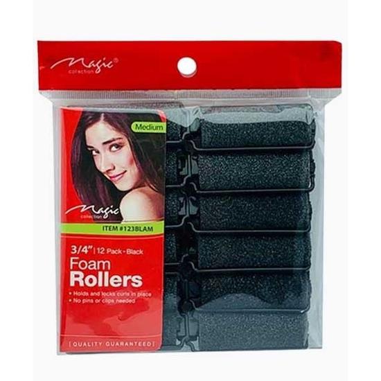 Magic Collection Foam Hair Rollers Medium 12 x 3/4 inch