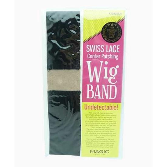 Magic Collection Swiss Lace Centre Patching Wig Band 2292BLA Black