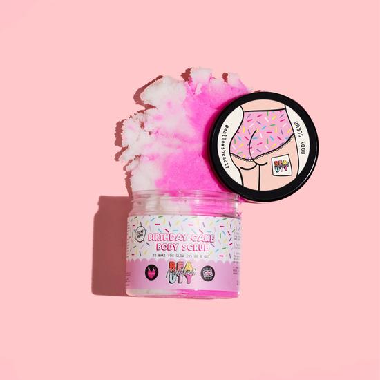 Mallows Beauty Birthday Cake Body Scrub & Shave Butter Duo