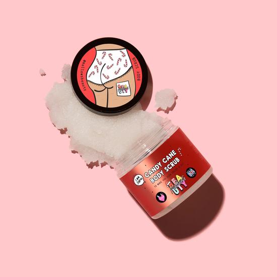 Mallows Beauty Candy Cane Cleanse & Scrub Duo