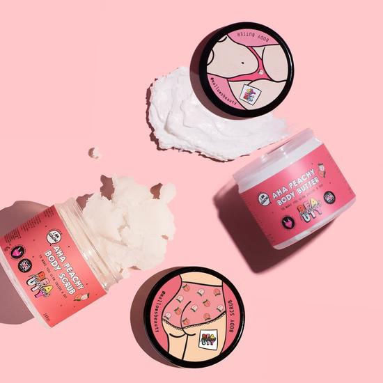 Mallows Beauty Peach Scrub & Butter Duo