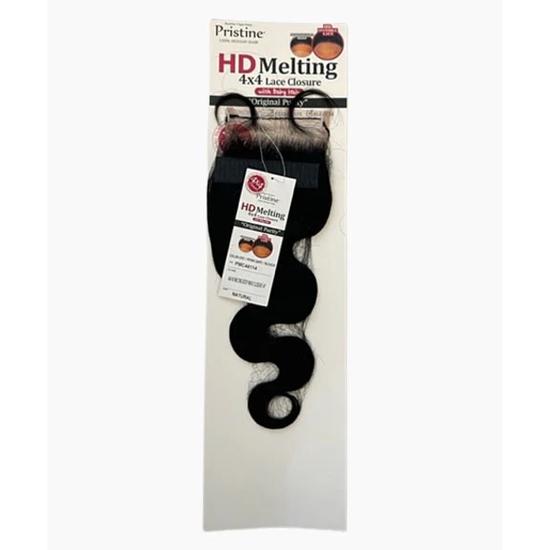 Mane Concept Hair Pristine 4 X 4 HD Melting Body Wave Closure 12