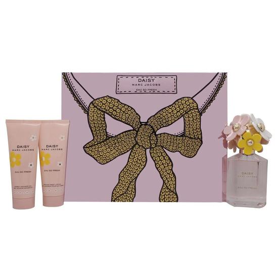 Marc Jacobs Daisy Eau So Fresh Gift Set 75ml Eau De Toilette + 75ml Body Lotion + 75ml Shower Gel