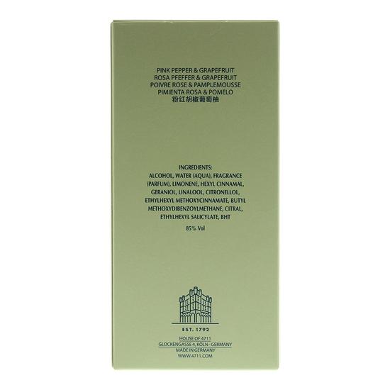 Maurer and Wirtz 4711 Acqua Colonia Pink Pepper & Grapefruit Eau De Cologne 50ml