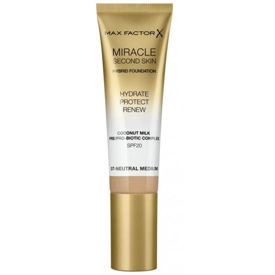 Max Factor Miracle Touch Second Skin Foundation SPF 20 7-Neutral Medium
