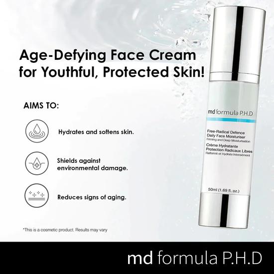 MD Formula Advanced Free Radical Defence Daily Moisturiser Twin Value Savings Pack 50ml