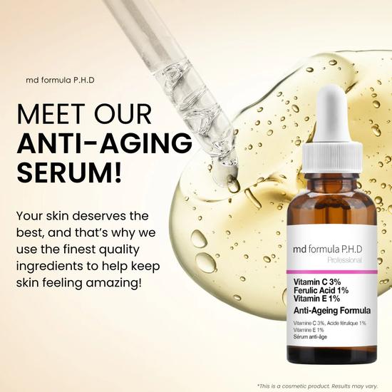 MD Formula Anti-Ageing Serum Vitamin C 3%, Ferulic Acid 1%, Vitamin E 1% 30ml