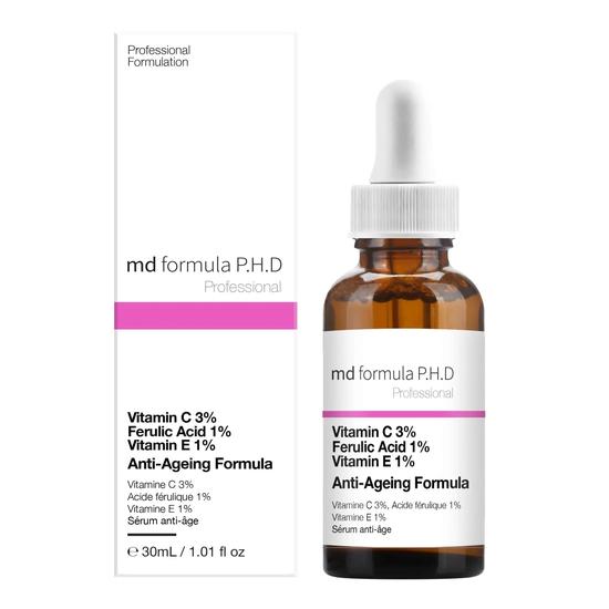 MD Formula Anti-Ageing Serum Vitamin C 3%, Ferulic Acid 1%, Vitamin E 1% Twin Value Savings Pack 30ml