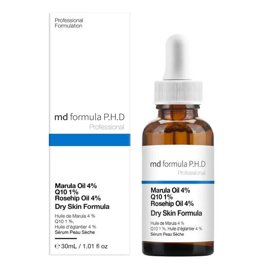 MD Formula Dry Skin Serum Marula Oil 4%, Q10 1%, Rosehip Oil 4% Twin Value Savings Pack 30ml