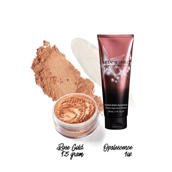 Melanie Mills Gleam Mini Duo Set Deep Gold with Mini Deep Gold Dust