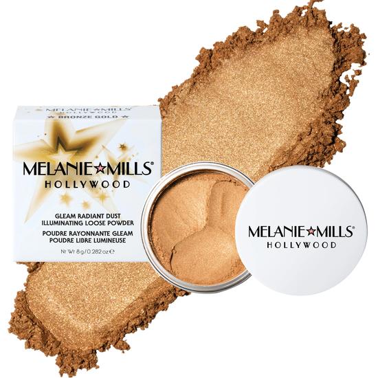 Melanie Mills Gleam Radiant Dust Shimmering Loose Powder For Face & Body Bronze Gold