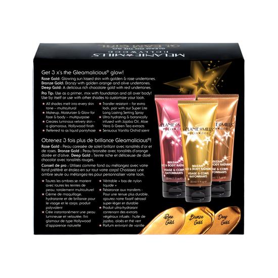 Melanie Mills Hollywood GLEAM GIRL Gleam On The Go Body Radiance Kit