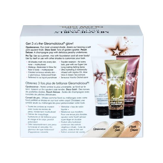 Melanie Mills Hollywood Glow Girl Gleam On The Go Body Radiance Kit