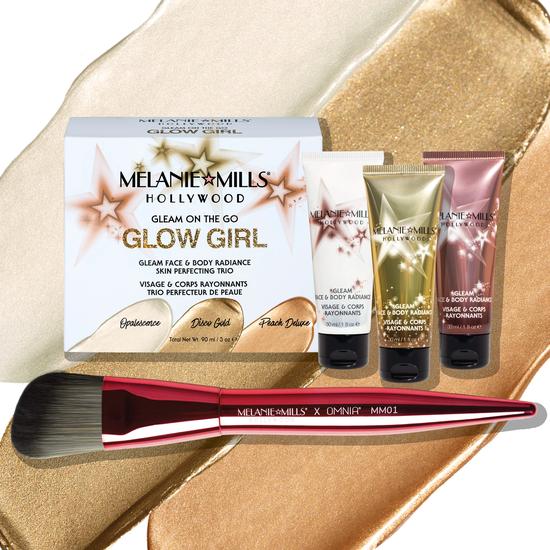 Melanie Mills Hollywood Glow Girl Gleam On The Go Body Radiance Kit