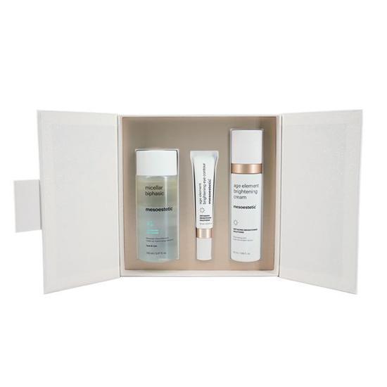 Mesoestetic Revitalising Pack Micellar biphasic + Age element brightening eye contour + Brightening cream