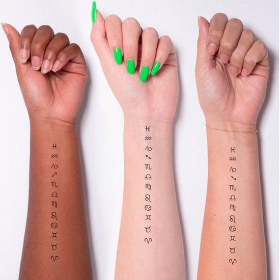 Milk Makeup Astrology Tattoo Stamps Aquarius