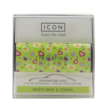 Millefiori Icon Cuori & Fiori Car Air Freshener White Mint & Tonka 1pc