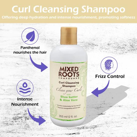 Mixed Roots Curls Cleansing Shampoo Shea Butter & Aloe Vera 355ml