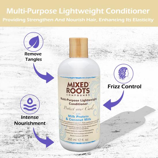 Mixed Roots Lightweight Conditioner Milk Protein & Coconut Milk 355ml