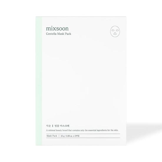 Mixsoon Centella Asiatica Sheet Mask Pack For Irritated & Sensitive Skin 5 x 25g