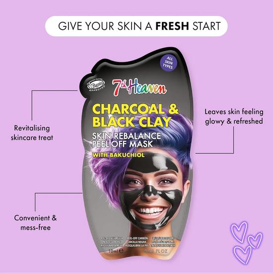 Montagne Jeunesse 7th Heaven Charcoal & Black Clay Skin Rebalance Peel Off Mask 10ml